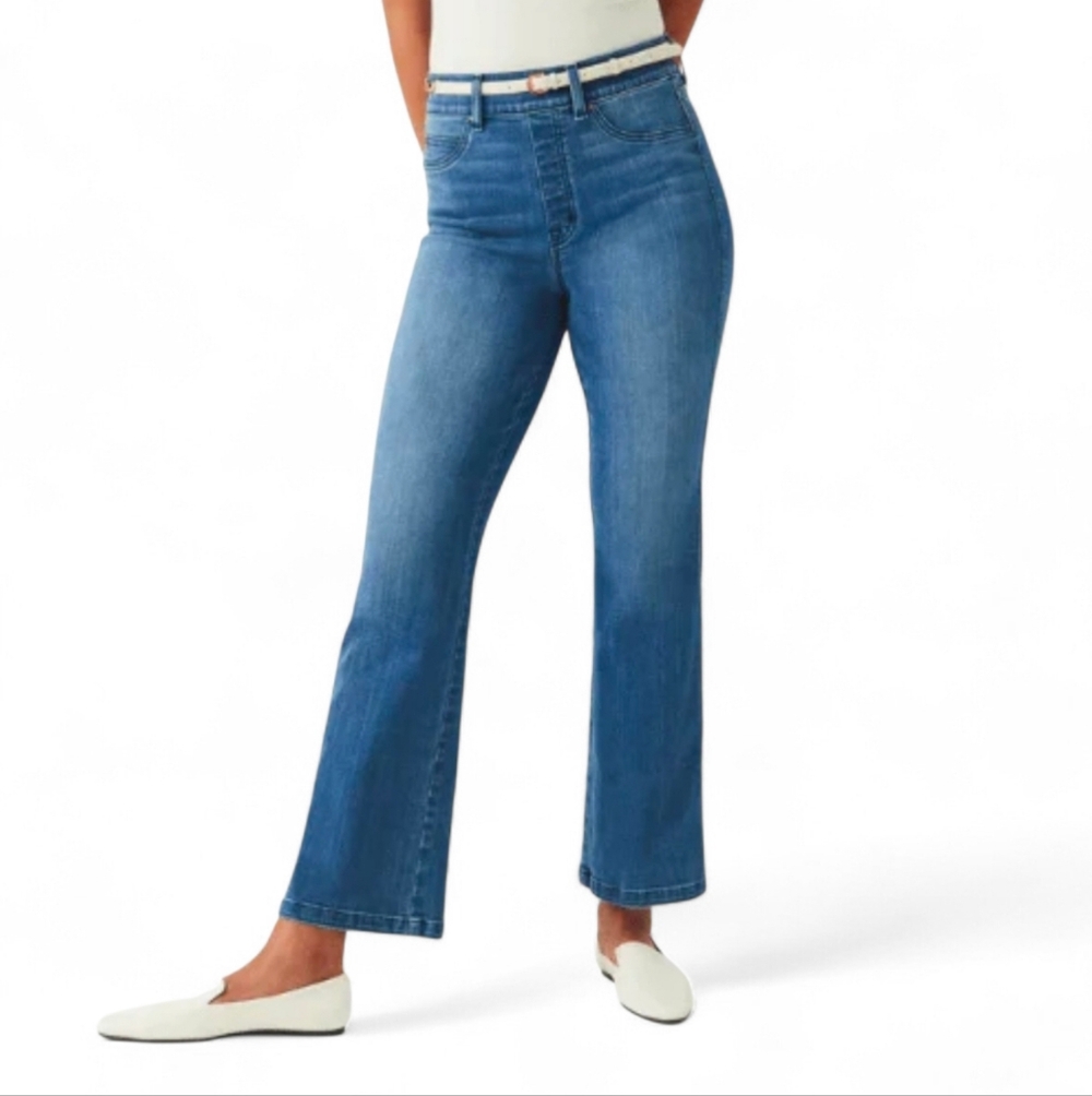 SPANX Women's High Rise Pull-On Light Washed Stretch Jeans